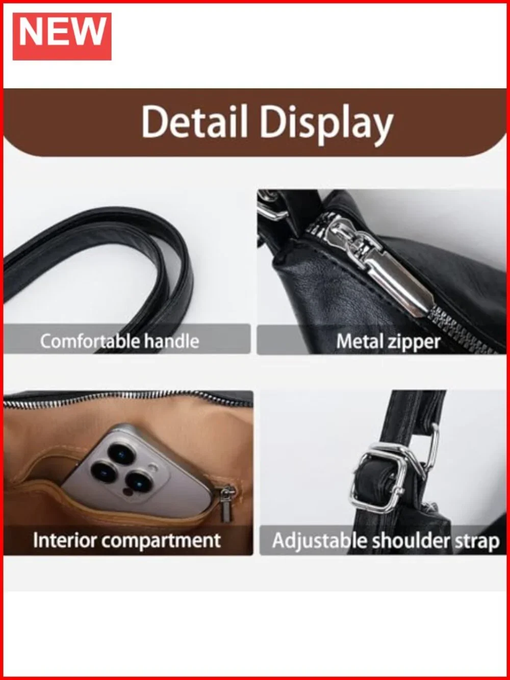 Women's Convertible Tote Backpack Purse Hobo Shoulder Bag Multi-functional
